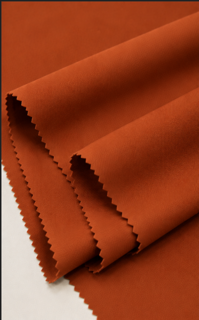 Rust Orange Poly-Viscose